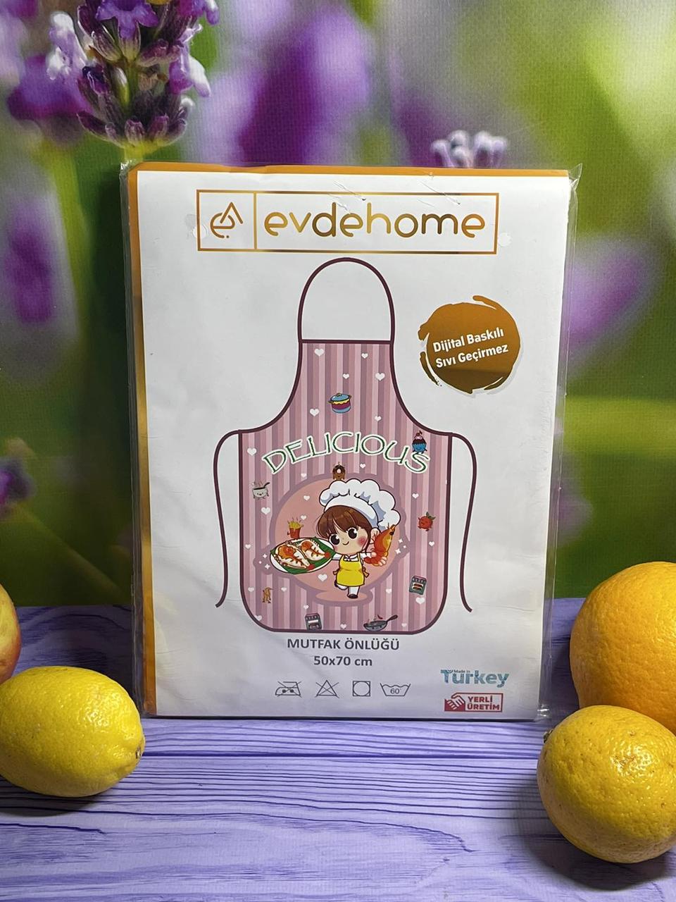 

Фартук Evdehome кухонный 50х70 см с рисунком Delicious