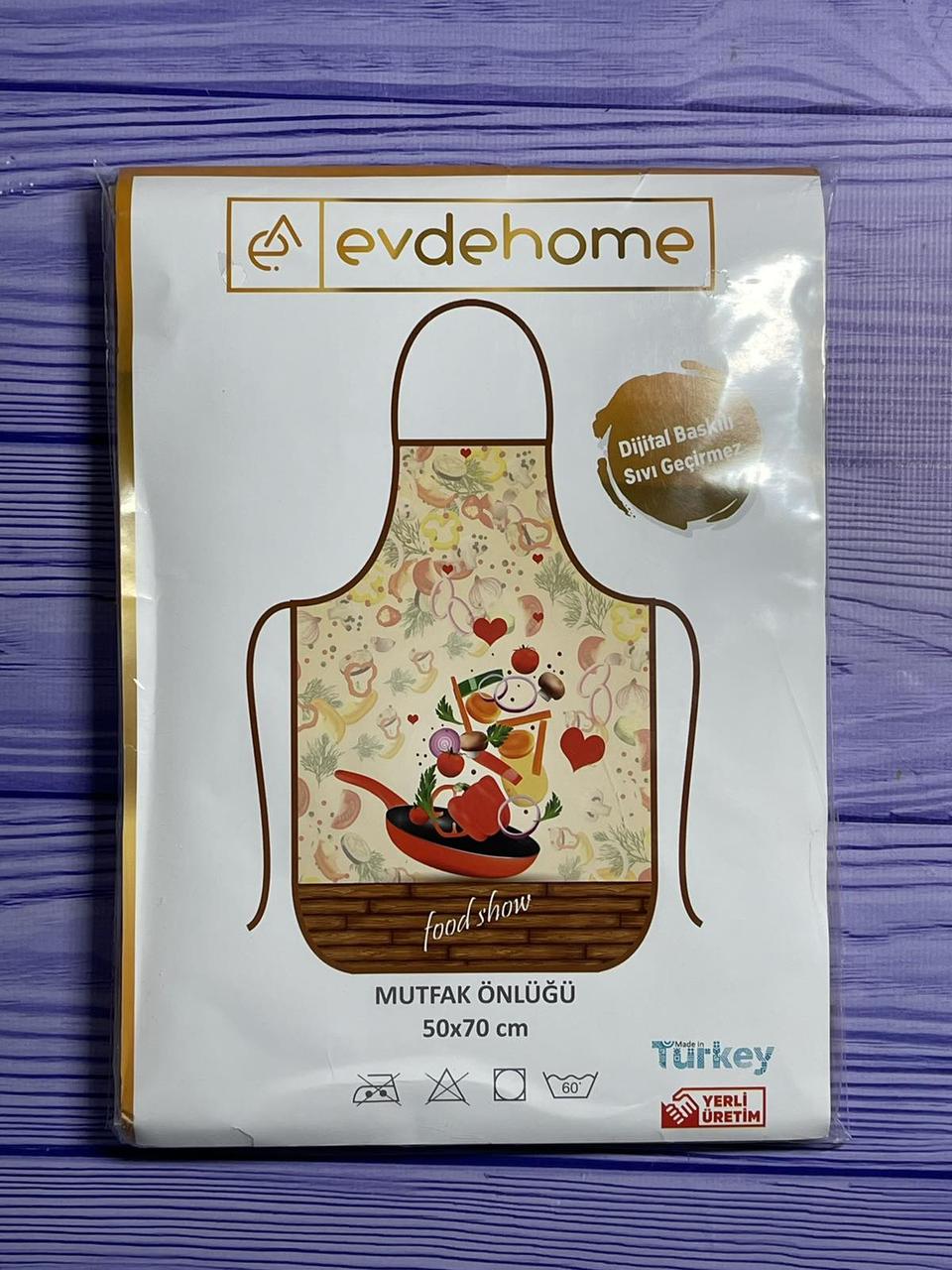 

Фартук Evdehome кухонный 50х70 см с рисунком Food show