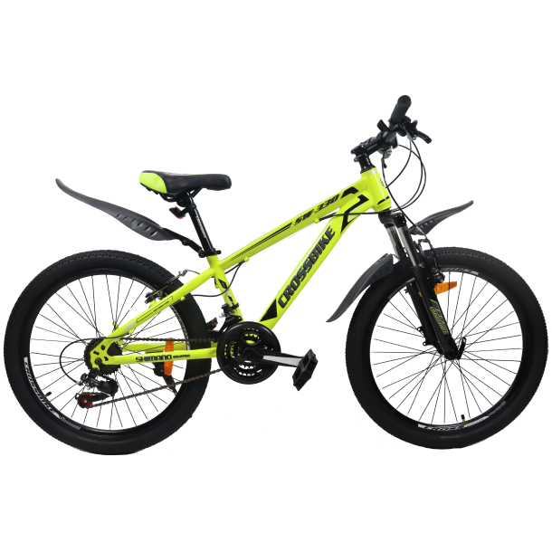 

Велосипед CrossBike Atlas 24" 12" Неоновый желтый-Черный