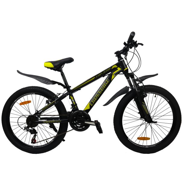 

Велосипед CrossBike Atlas 24" 12" Черный-Неоновый желтый