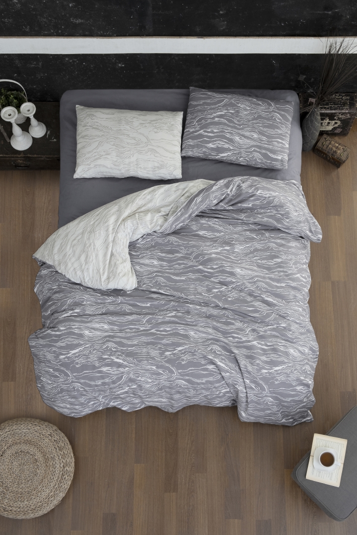 

Комплект постельного белья Евро FIRST CHOICE сатинLarnell grey m017294