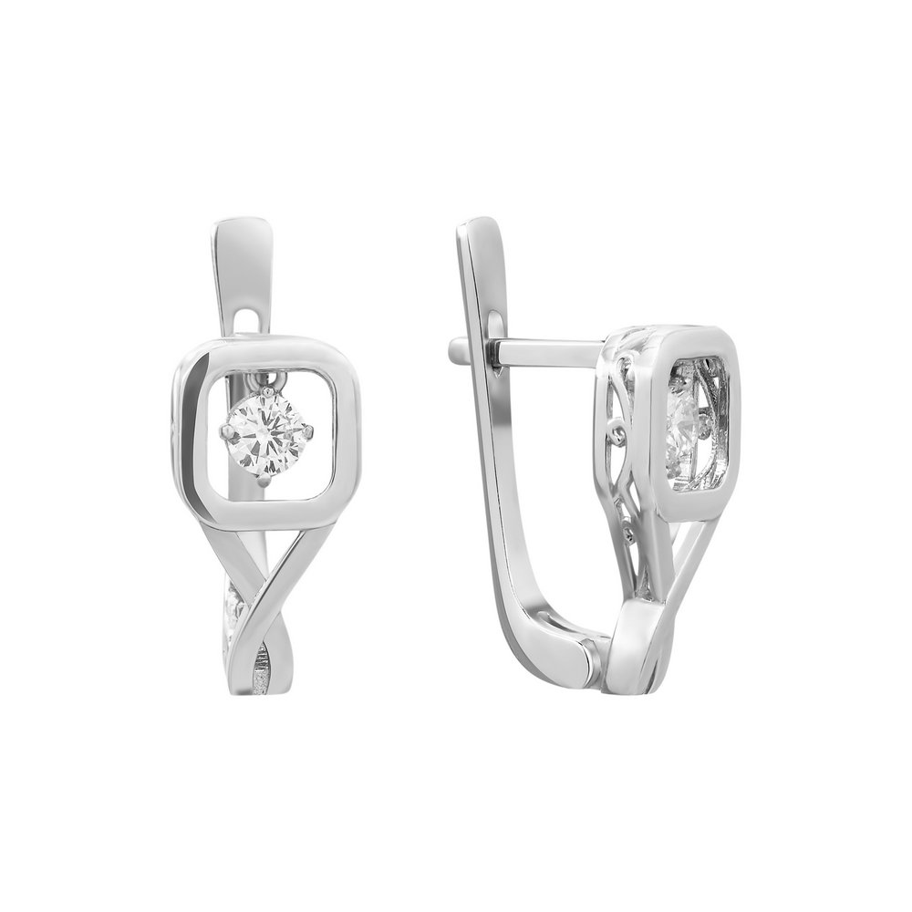 

Серебряные серьги ins:фианит IM-7057 р-