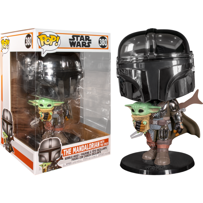 

Фигурка Funko Pop Фанко Поп Мандалорец с Малышом Йодой Mandalorian with the child 25 см MMWC 25
