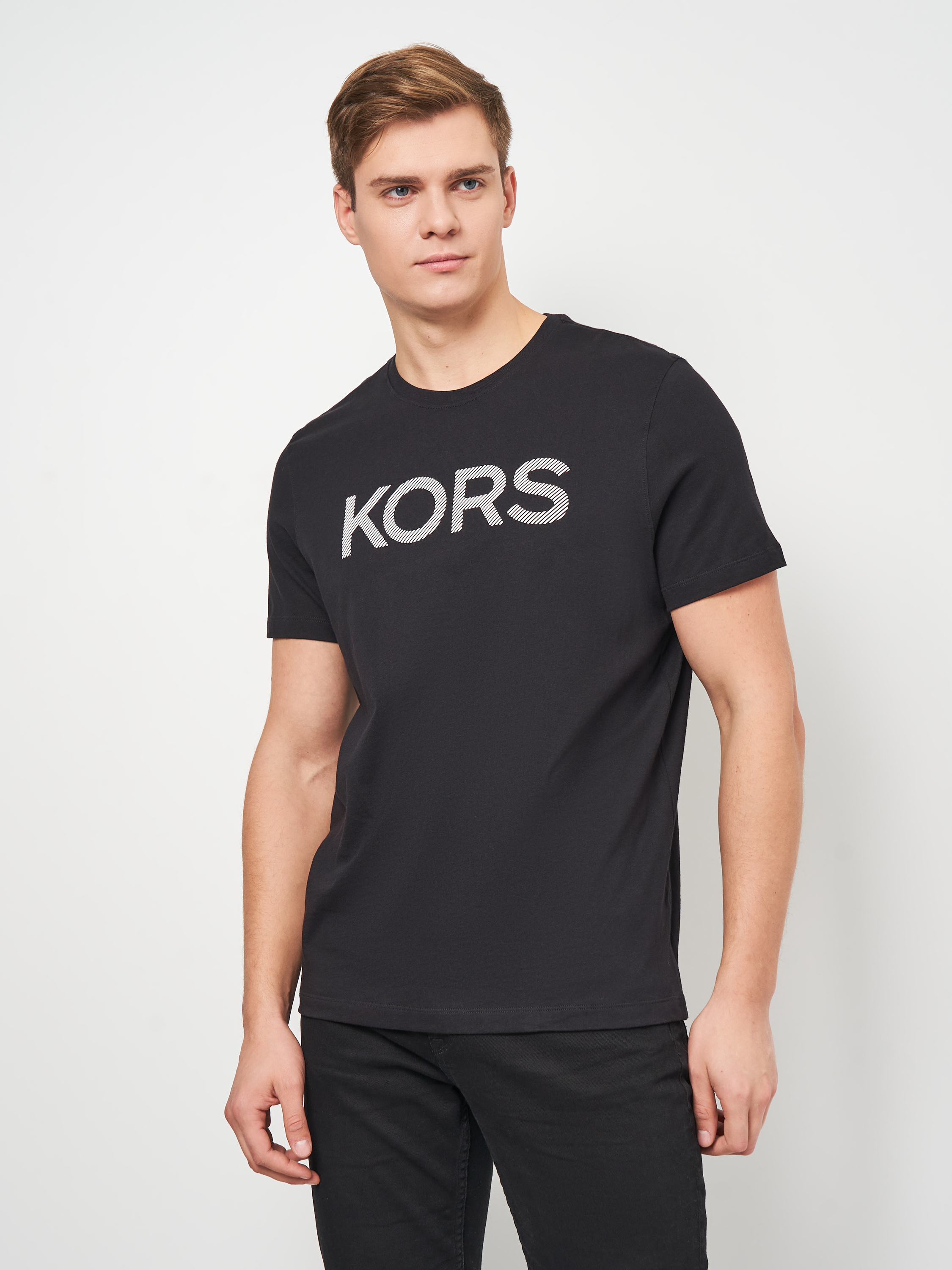 

Футболка Michael Kors Striped Logo Tee CF150G0FV4-001 XL Black