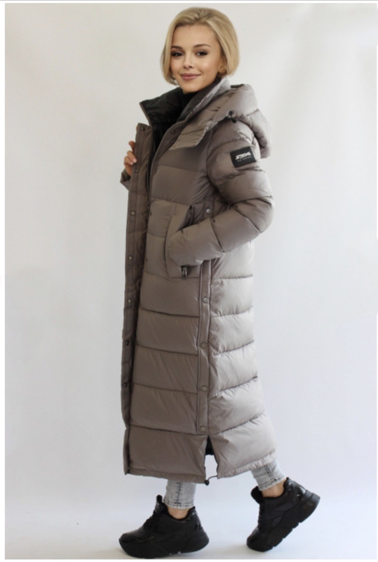 

Женский длинный пуховик FODARLLOY Loy 2XL в расцветке тауп капучино
