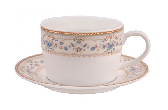 

Чашка для сніданку 360 мл Dankotuwa Porcelain Aurora з блюдцем