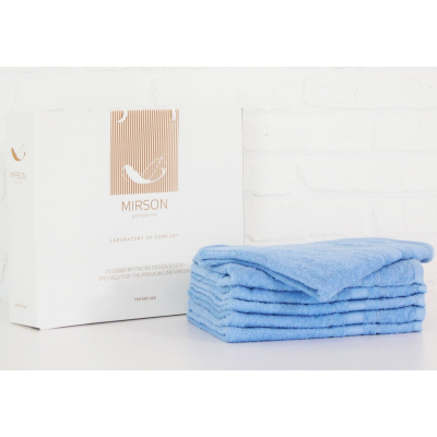 

Полотенце MirSon набор банных №5072 Elite SoftNess Cornflower 50х90 6 шт
