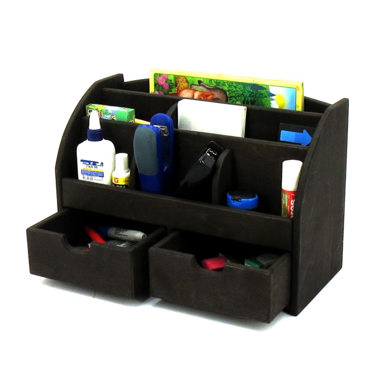 

Настольный органайзер из натурального дерева Эдгар венге 36х25х16 см (MIZ-КНЦ-001312)