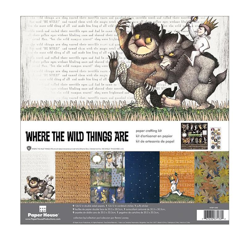 

Набор бумаги Paper House Where The Wild Things Are, 9 листов+накл, артикул KTSP1043