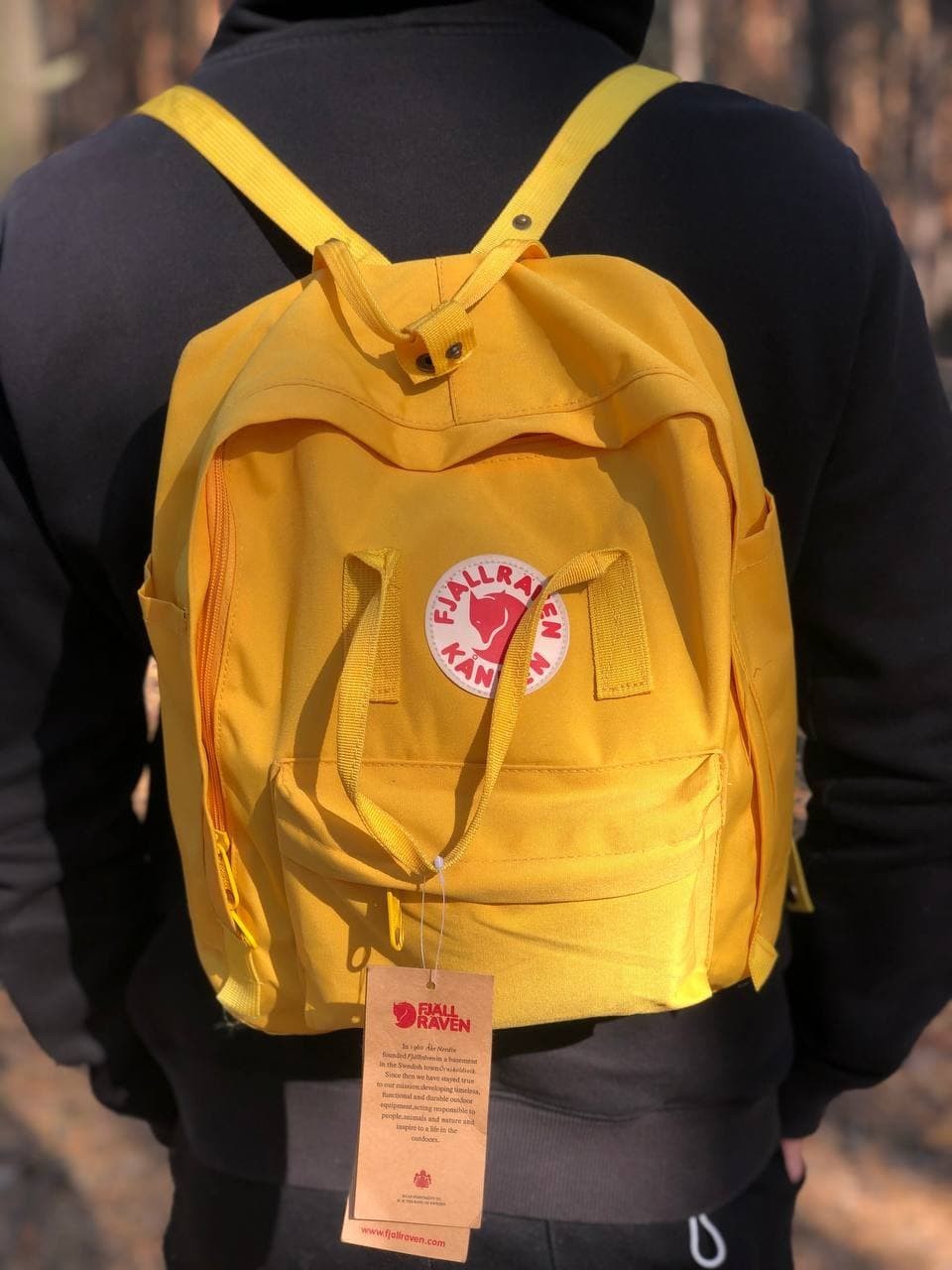 

Рюкзак однотонный желтого цвета Fjallraven Kanken Classic