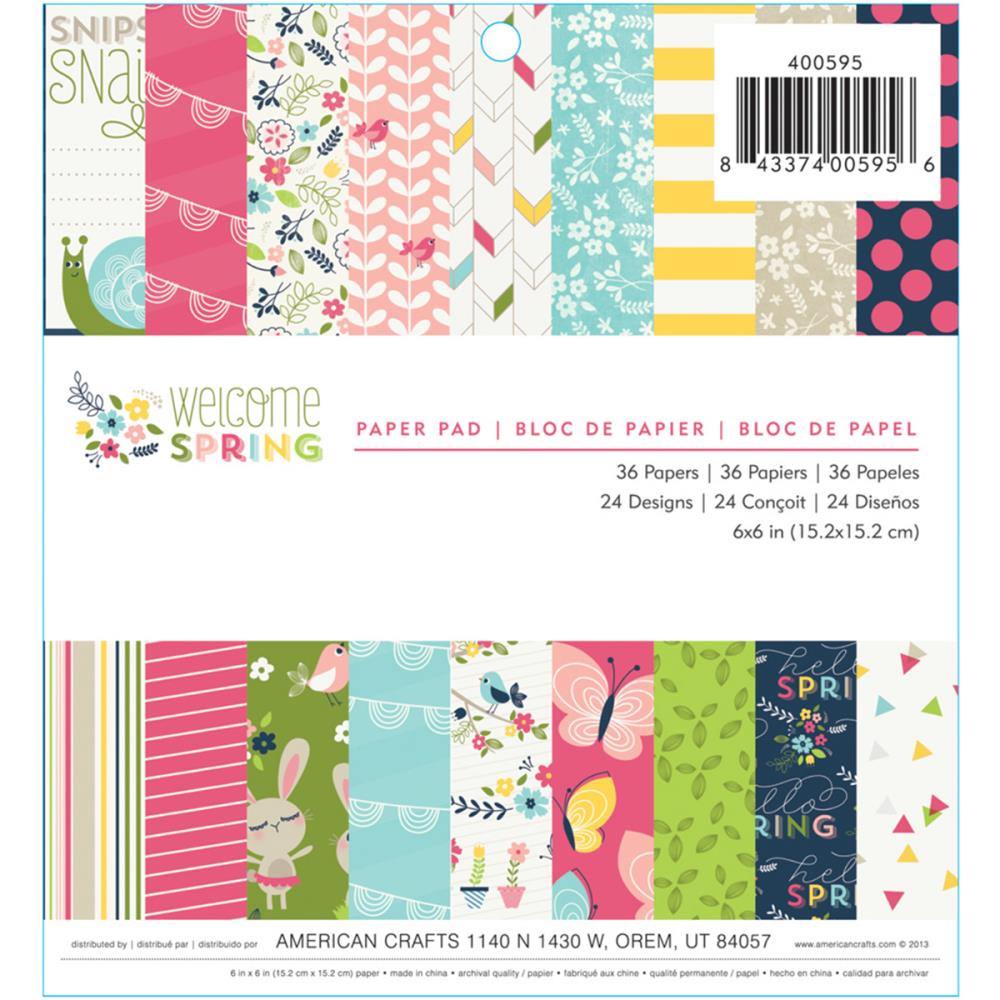 

Набор бумаги Imaginisce Welcome Spring 15х15 см 36 листов, артикул 400595
