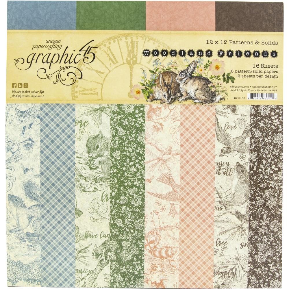 

Набор фоновой бумаги для скрапбукинга Woodland friends, 8 листов, 30х30см, артикул G4502136