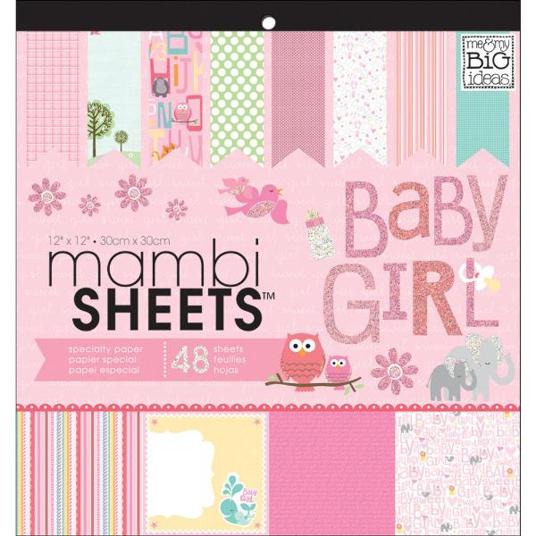 

Набор бумаги Me and My Big Ideas Baby Girl Animals 30х30 см 24 листа, артикул PAD-X170