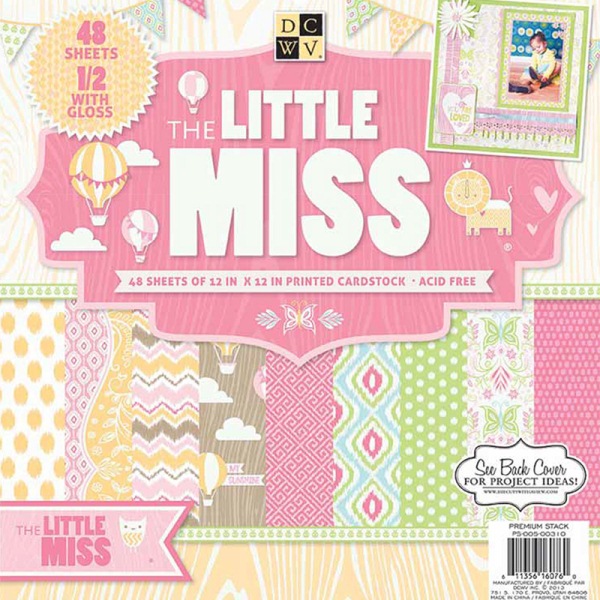 

Набор бумаги DCWV Little Miss 30х30 см 24 листа, артикул PS-005-00310