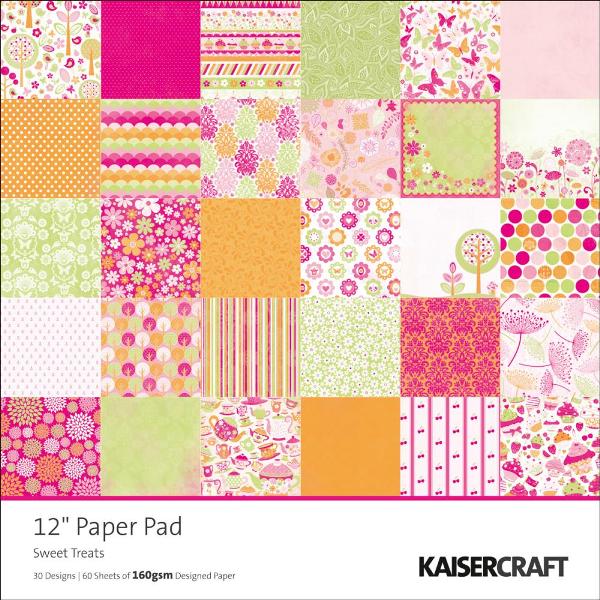 

Набор скрапбумаги Kaisercraft Sweet Treats, 30х30 см, 30 листов, артикул PP204