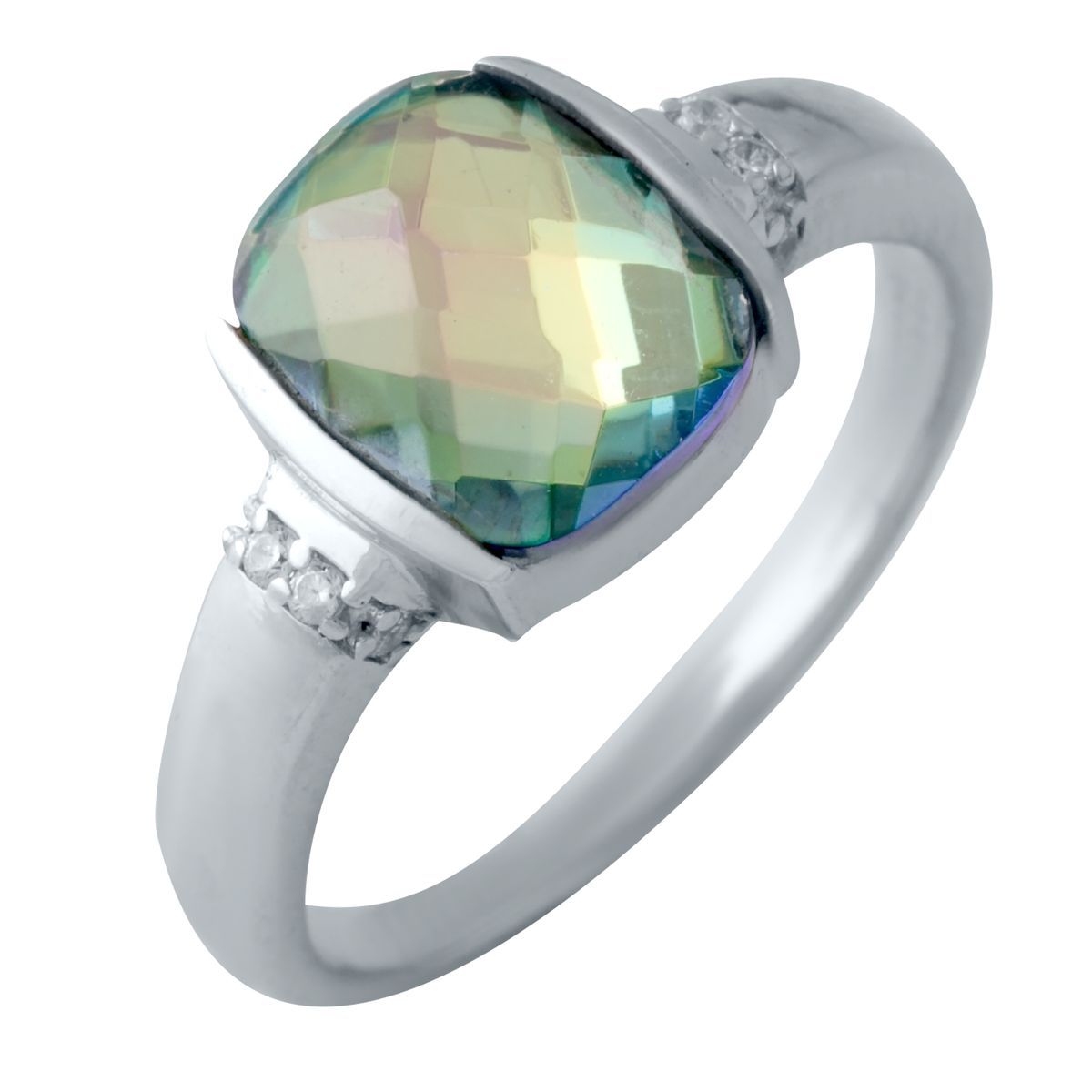 

Серебряное кольцо SilverLine с мистик топазом 2.197ct 18.5 размер