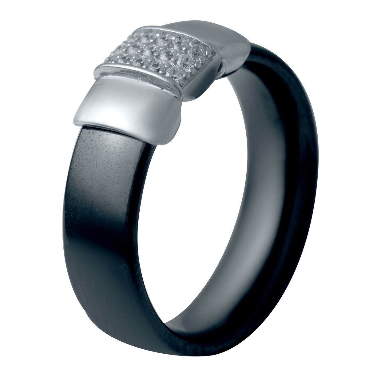

Серебряное кольцо SilverLine с керамикой 16 размер
