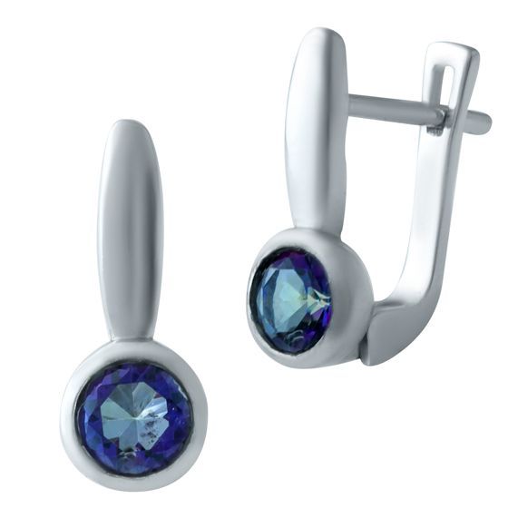 

Серебряные серьги SilverLine с натуральным мистик топазом
