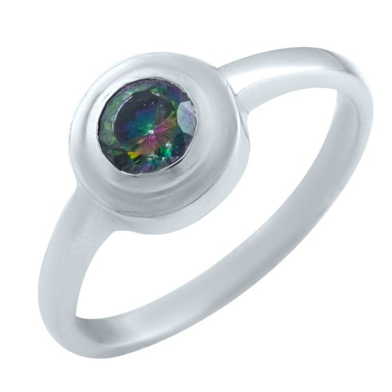 

Серебряное кольцо SilverLine с натуральным мистик топазом 17.5 размер
