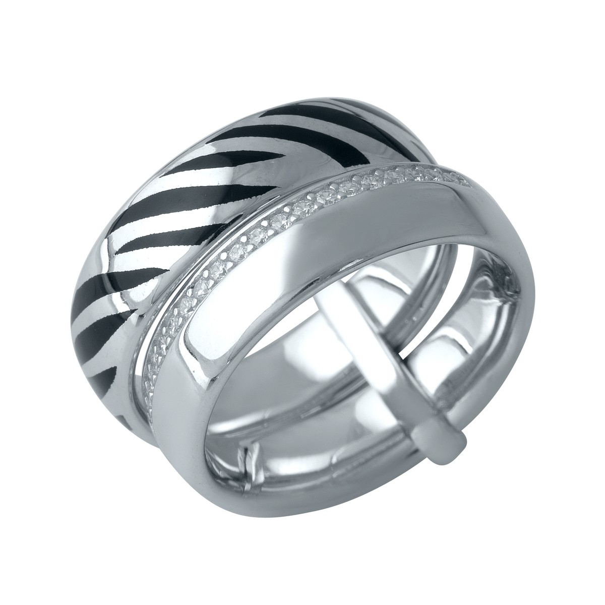 

Серебряное кольцо SilverLine с фианитами 19 размер