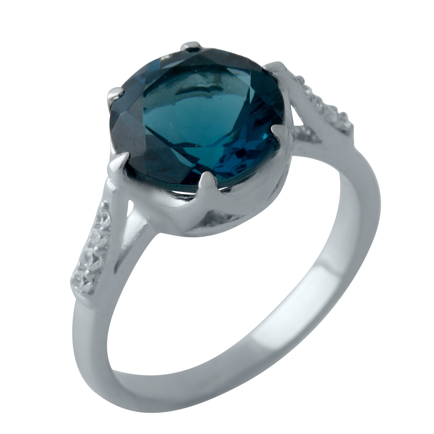 

Серебряное кольцо SilverLine с топазом Лондон Блю 2.8ct 17 размер