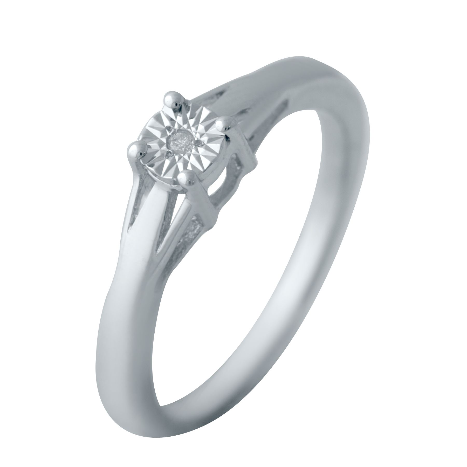 

Серебряное кольцо SilverLine с натуральными бриллиантом 0.009ct 16 размер