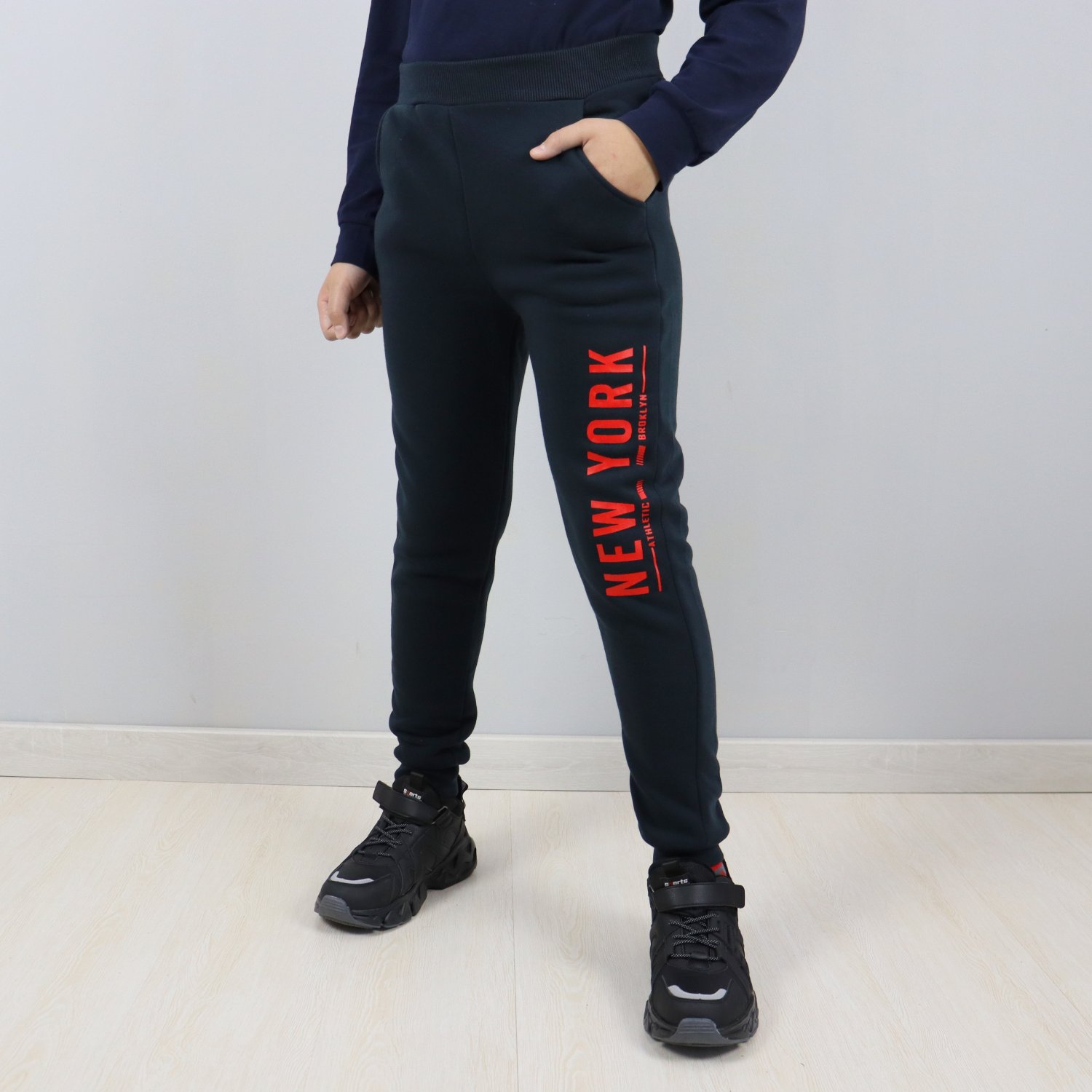 

Теплые спортивные штаны для мальчика Active Sports (0466син) Рост 146 см Синий