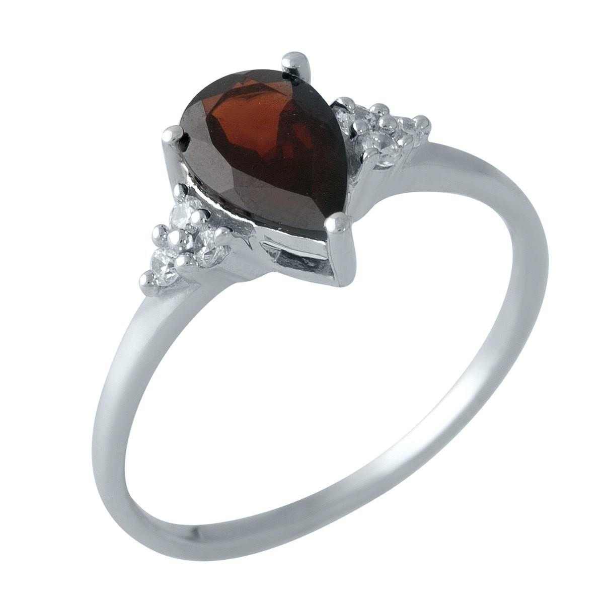 

Серебряное кольцо SilverLine с натуральным гранатом 16.5 размер