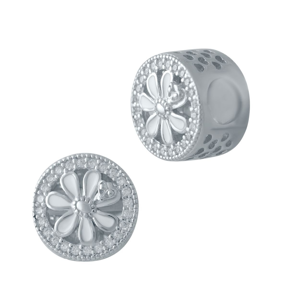 

Серебряный шарм SilverLine с емаллю, фианитами