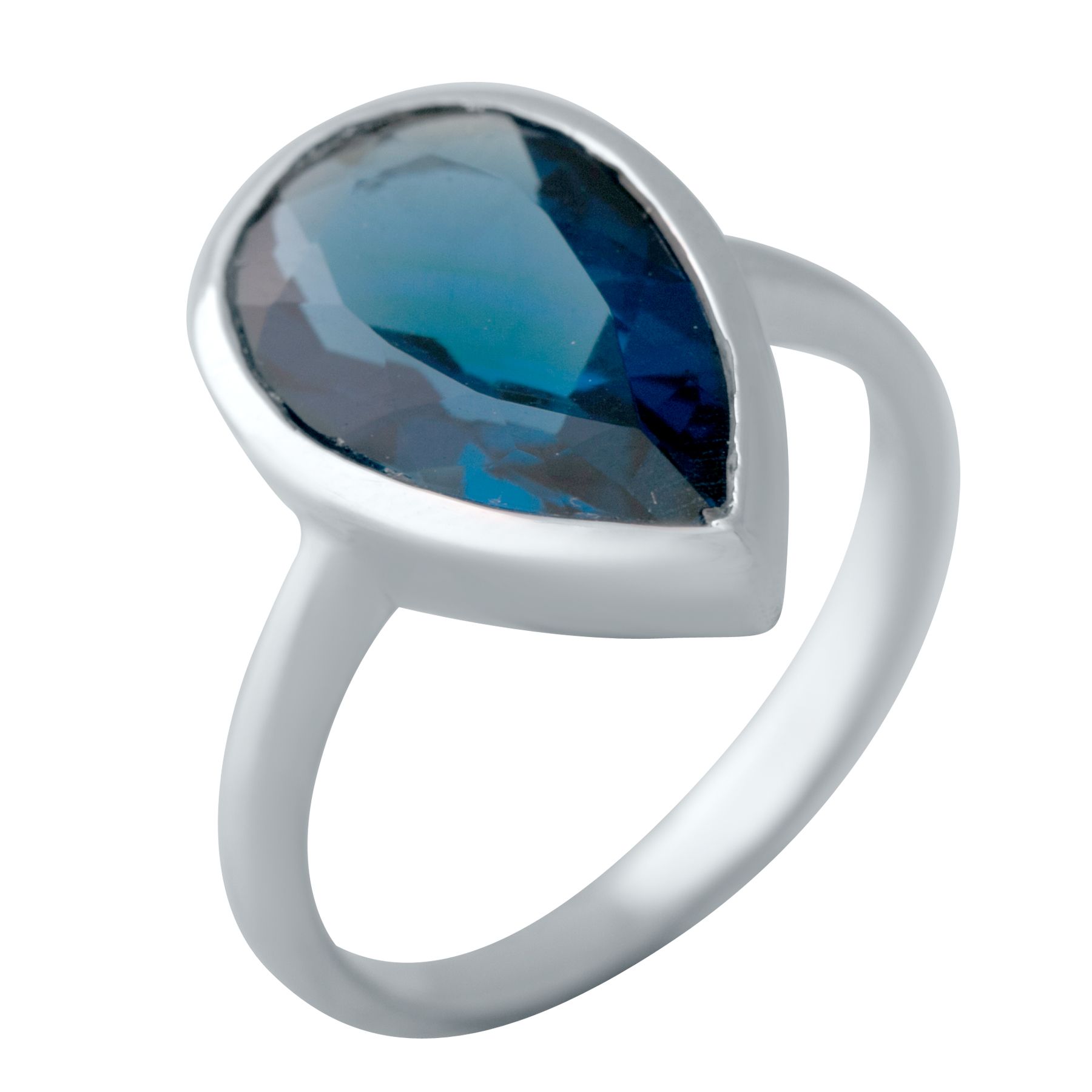 

Серебряное кольцо SilverLine с топазом Лондон Блю 17 размер