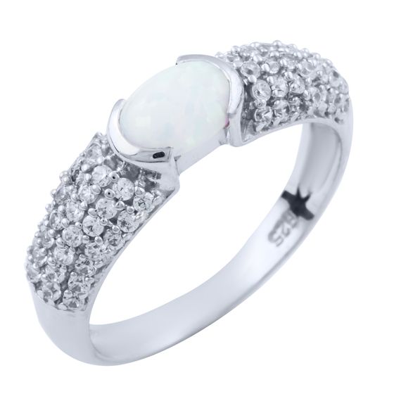 

Серебряное кольцо SilverLine с опалом 18 размер
