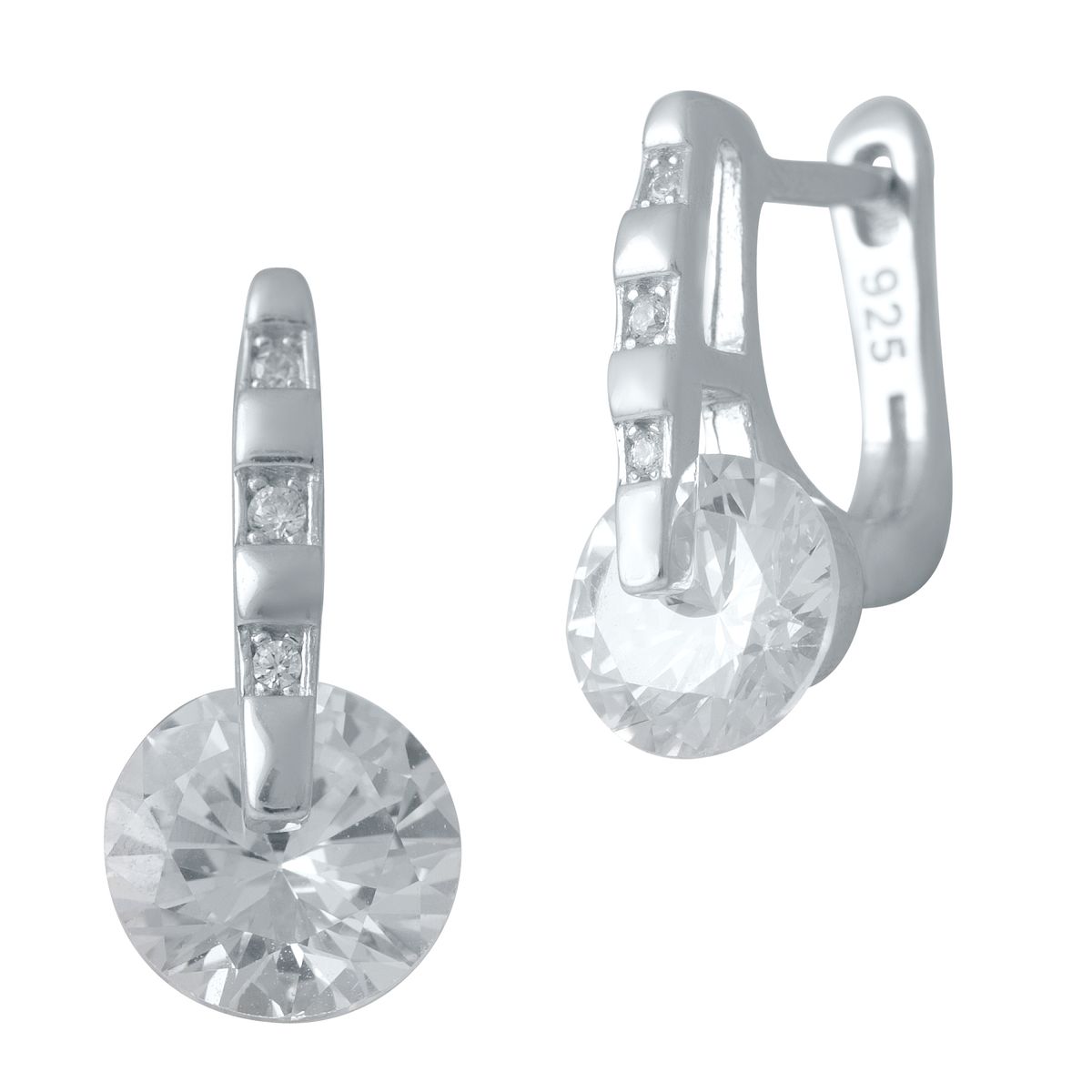 

Серебряные серьги SilverLine с фианитами