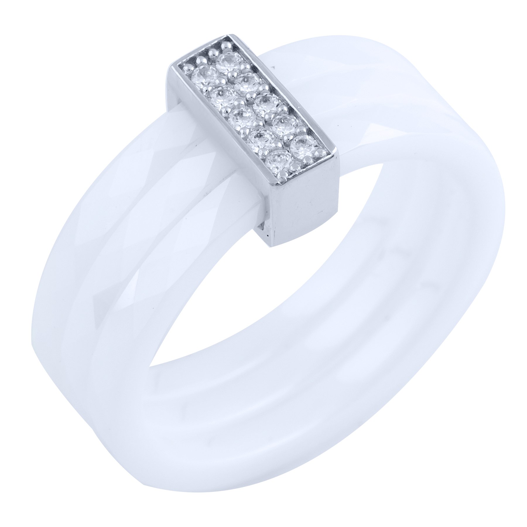 

Серебряное кольцо SilverLine с керамикой 19 размер