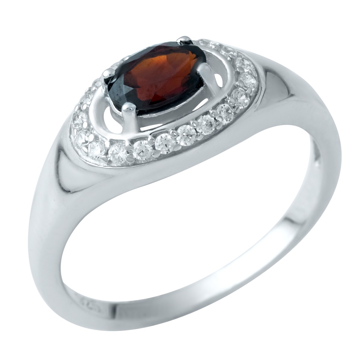 

Серебряное кольцо SilverLine с натуральным гранатом 16.5 размер