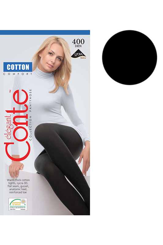 

Conte Cotton Колготки хлопковые 400 den nero - размер, Conte Cotton Колготки хлопковые 400 den nero - размер 2