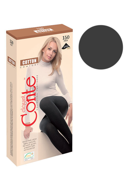

Conte Cotton Колготки хлопковые 150 den grafit - размер, Conte Cotton Колготки хлопковые 150 den grafit - размер 2