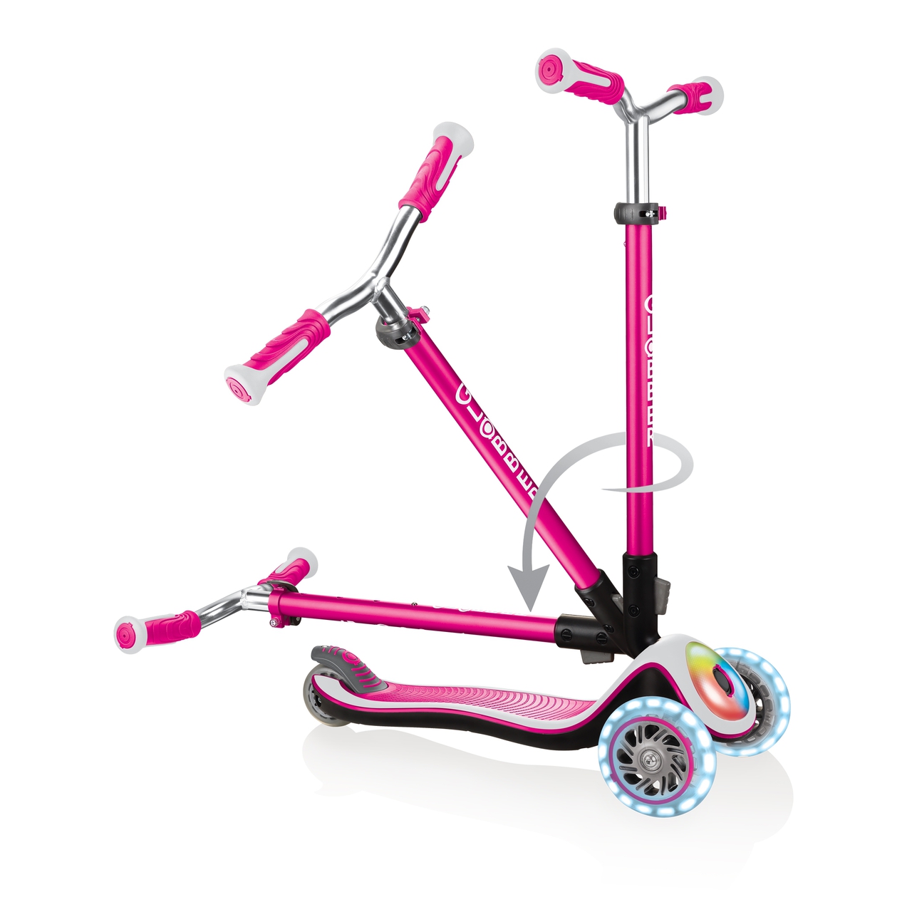 

Самокат GLOBBER ELITE PRIME LIGHTS розовый ( 5176 )