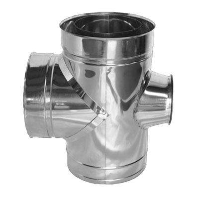 

Тройник-ревизия 87° на дымоход Ø 250/320 мм нерж/нерж 0,5 мм