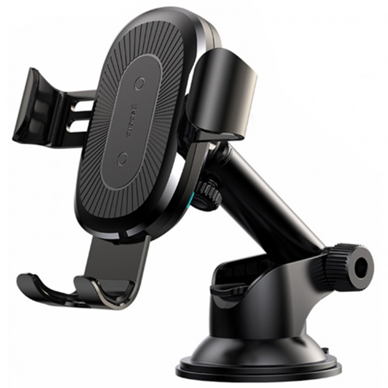 

Автодержатель Baseus с функцией беспроводной зарядки Wireless Charger Gravity Car Mount Black (WXYL-A01)