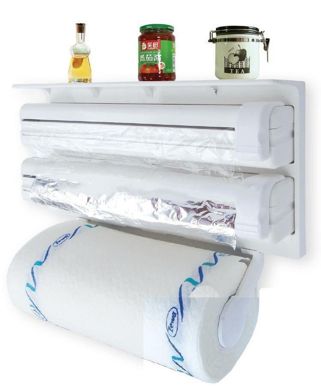 

Кухонный диспенсер тройной Kitchen Roll Triple Paper Dispenser 3 in 1
