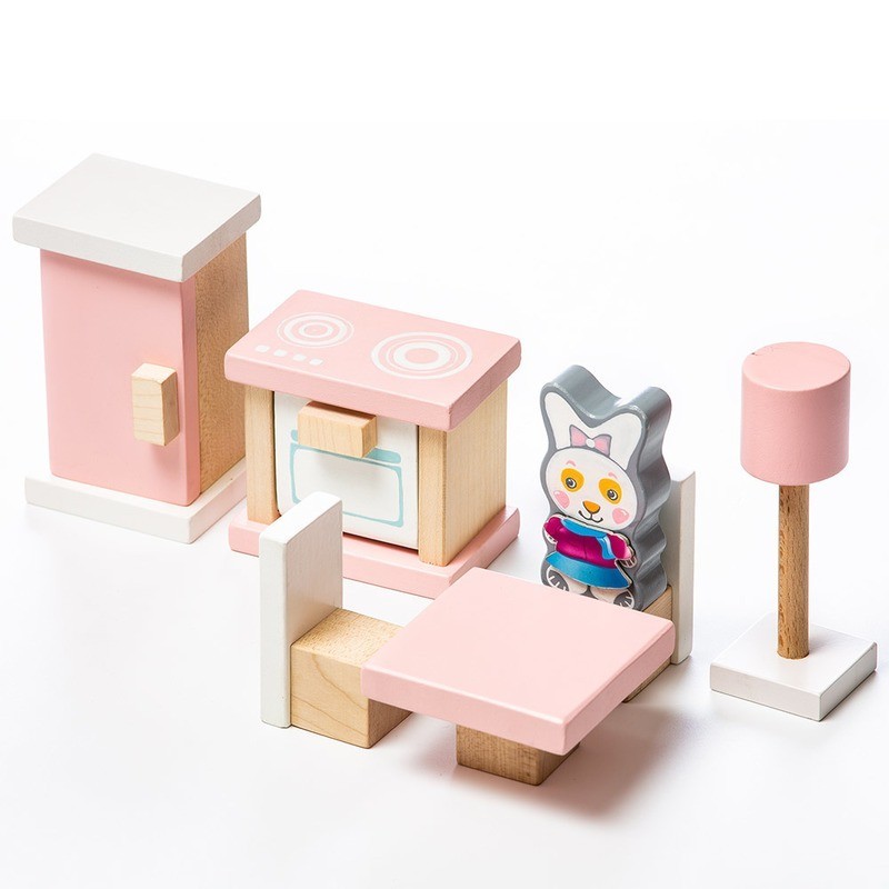 

Деревянный игрушечный набор Cubika «Мебель 3»