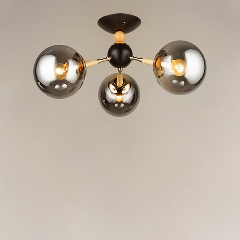 

Люстра стельова Light House SRS-16295/3 чорний + бежевий