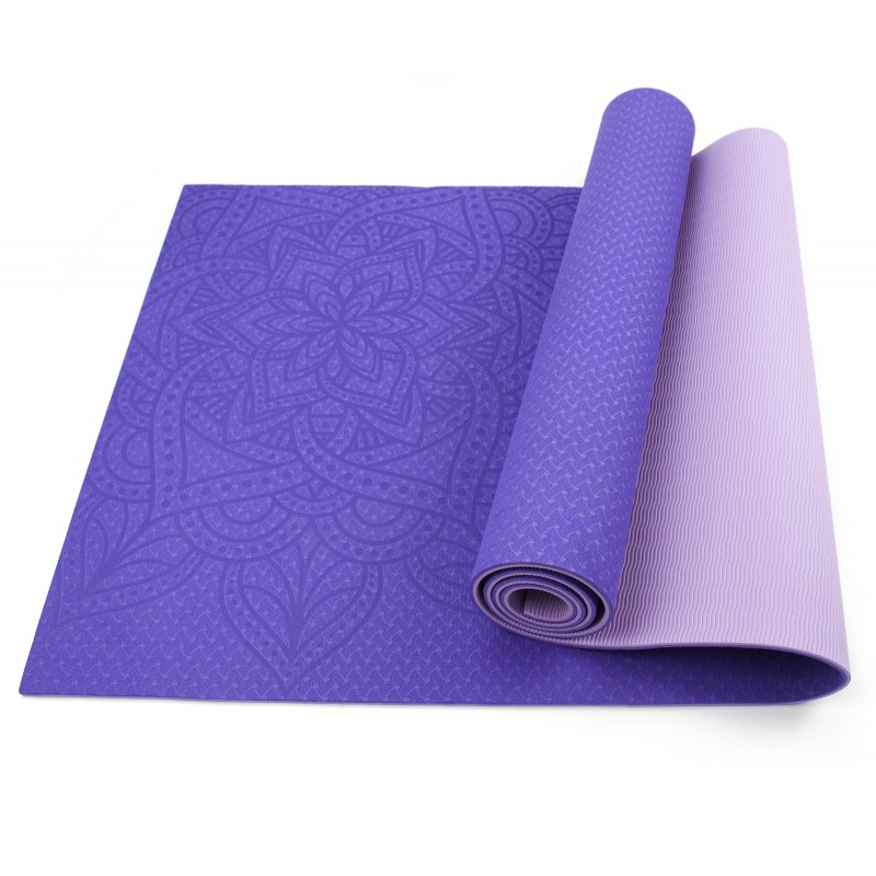 

Коврик для йоги и фитнеса Sportcraft TPE Purple/Pink 1830х610х6 мм, код: ES0028