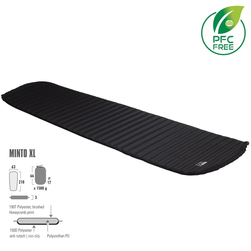 

Коврик самонадувающийся High Peak Minto XL 3 cm Black, код: 928933-SVA