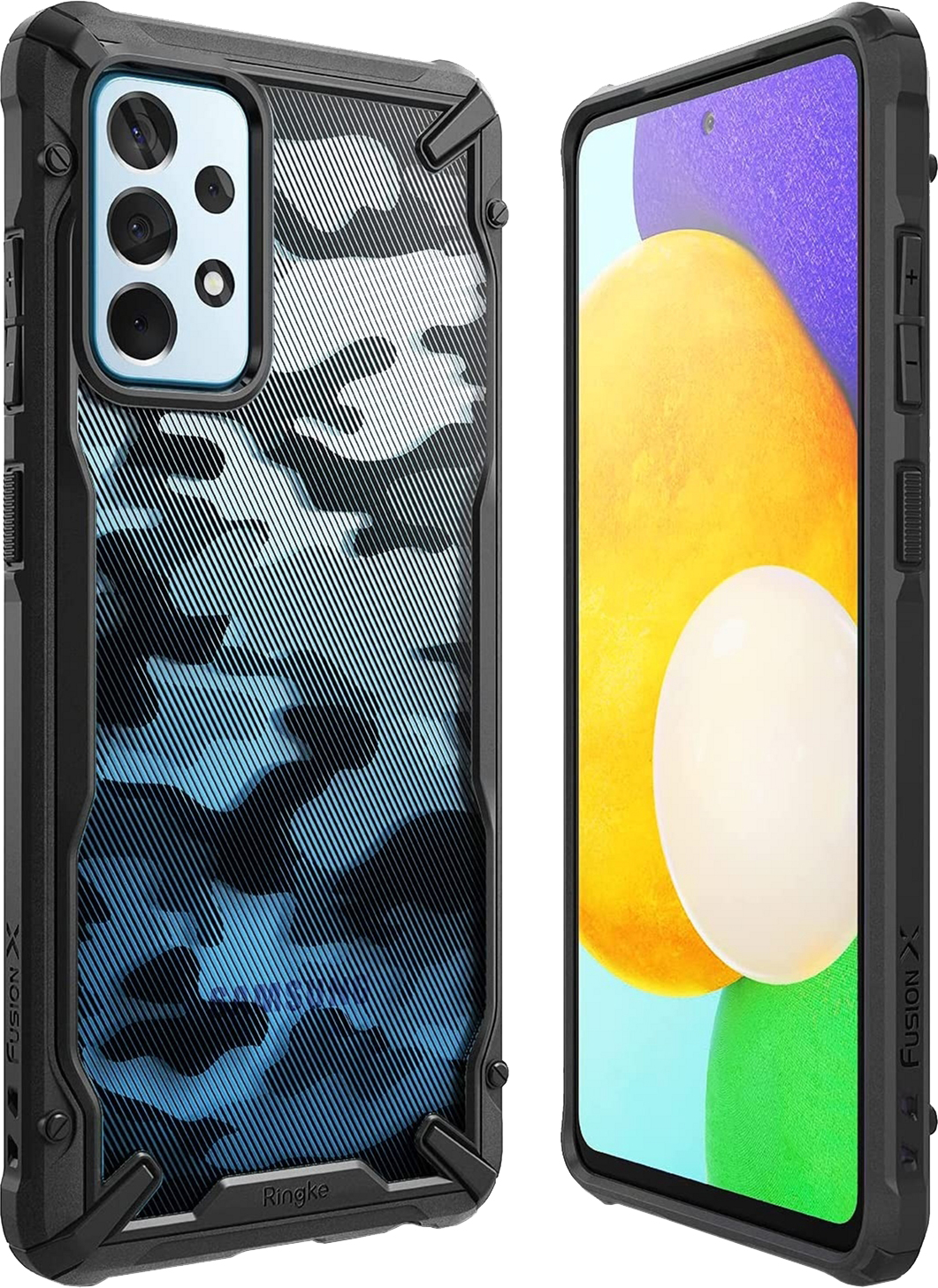 

Панель Ringke Fusion X Design для Samsung Galaxy A52/A52 5G Camo Black
