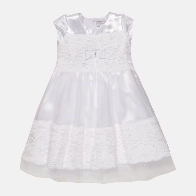 Акція на Дитяче літнє святкове фатинове плаття для дівчинки Sasha 4129 98 см Біле від Rozetka