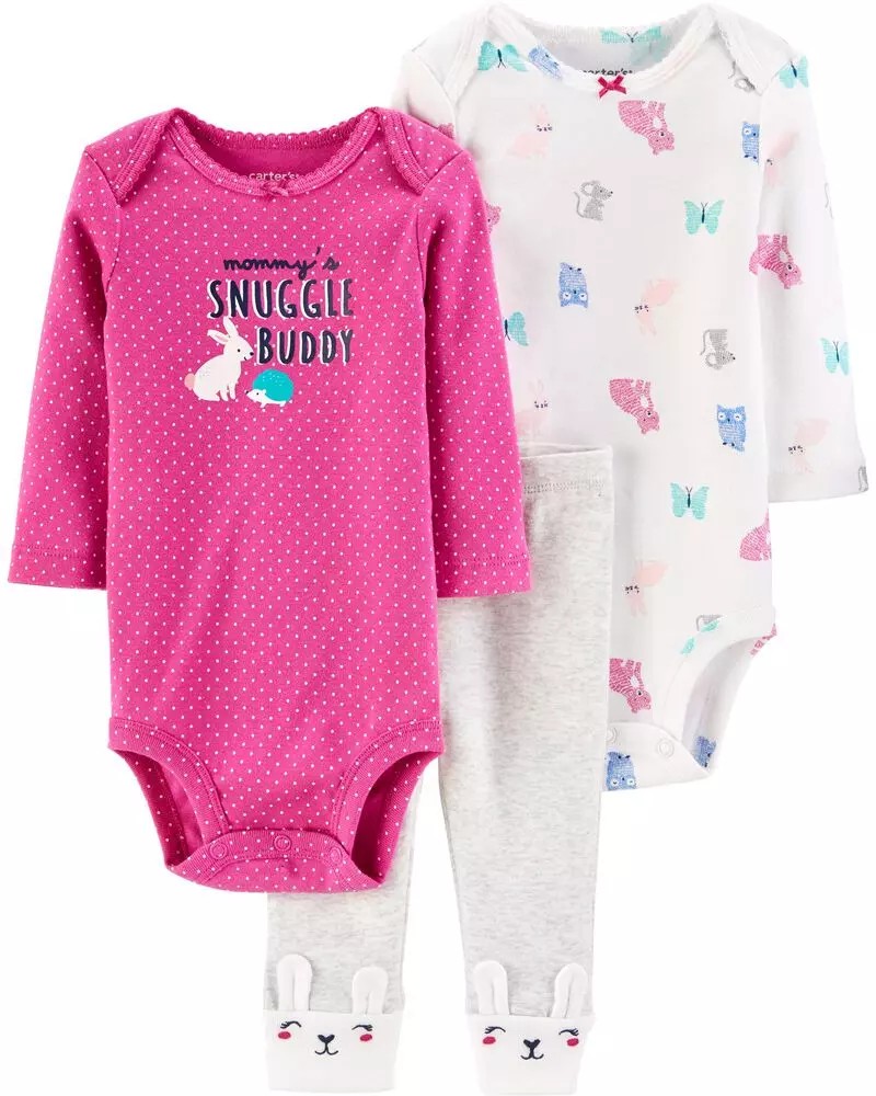 

Костюм (2 боди+ леггинсы) Carters 69-72 см Bunny