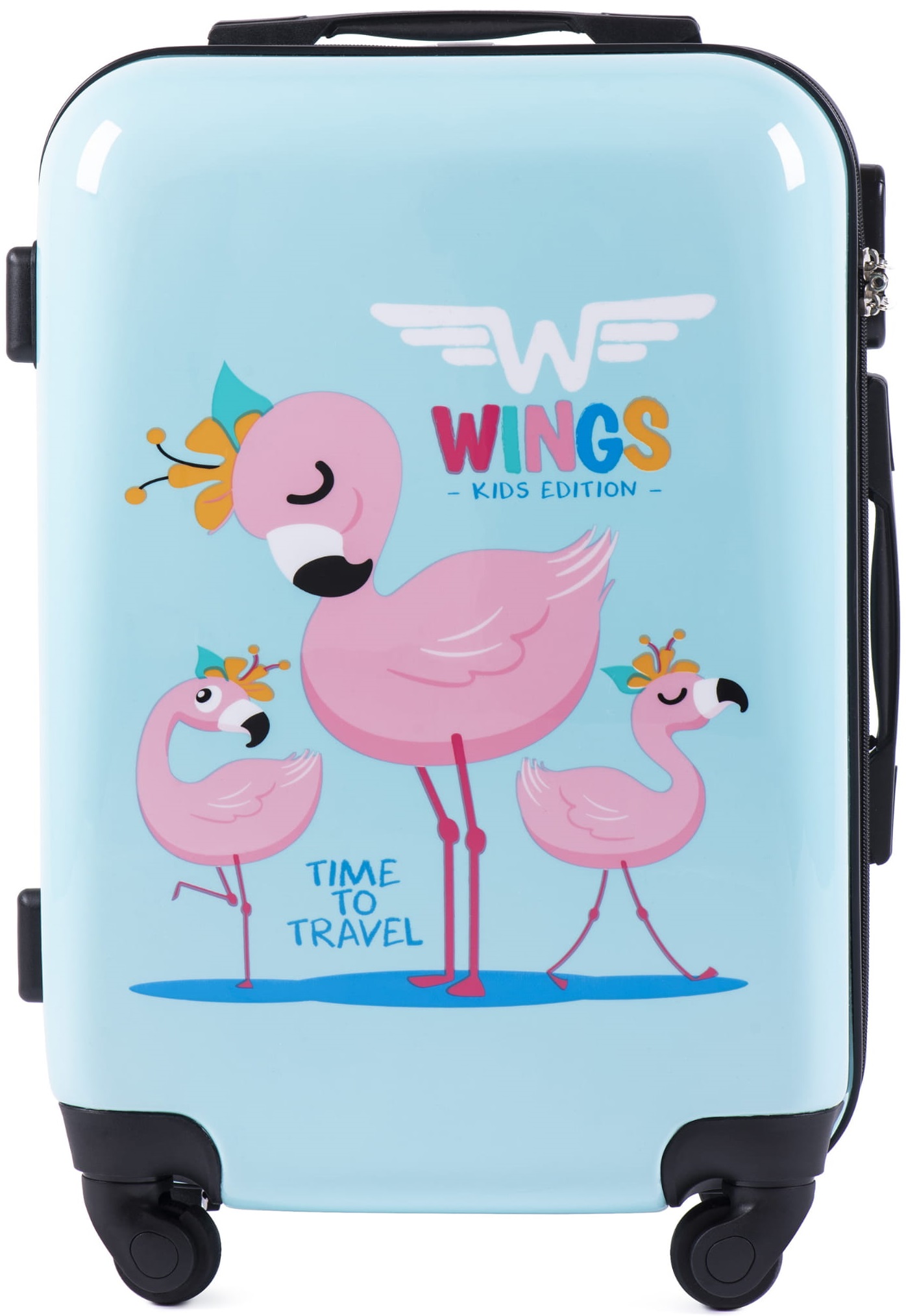 

Чемодан детский Wings Jay маленький голубой Flaming