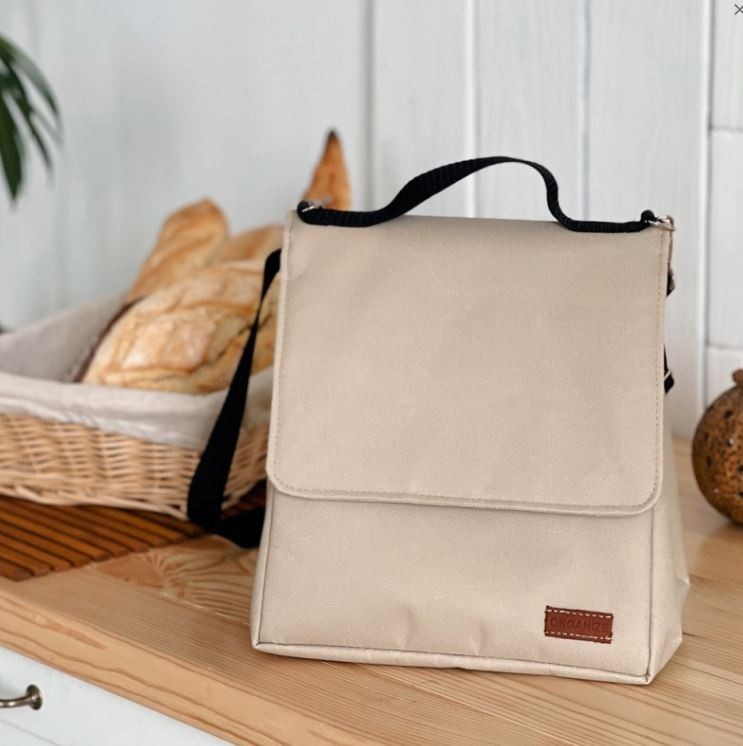 

Термосумка для обеда с двумя судочками по 0.5 и 0.7 л Lbag-Beige (бежевая)