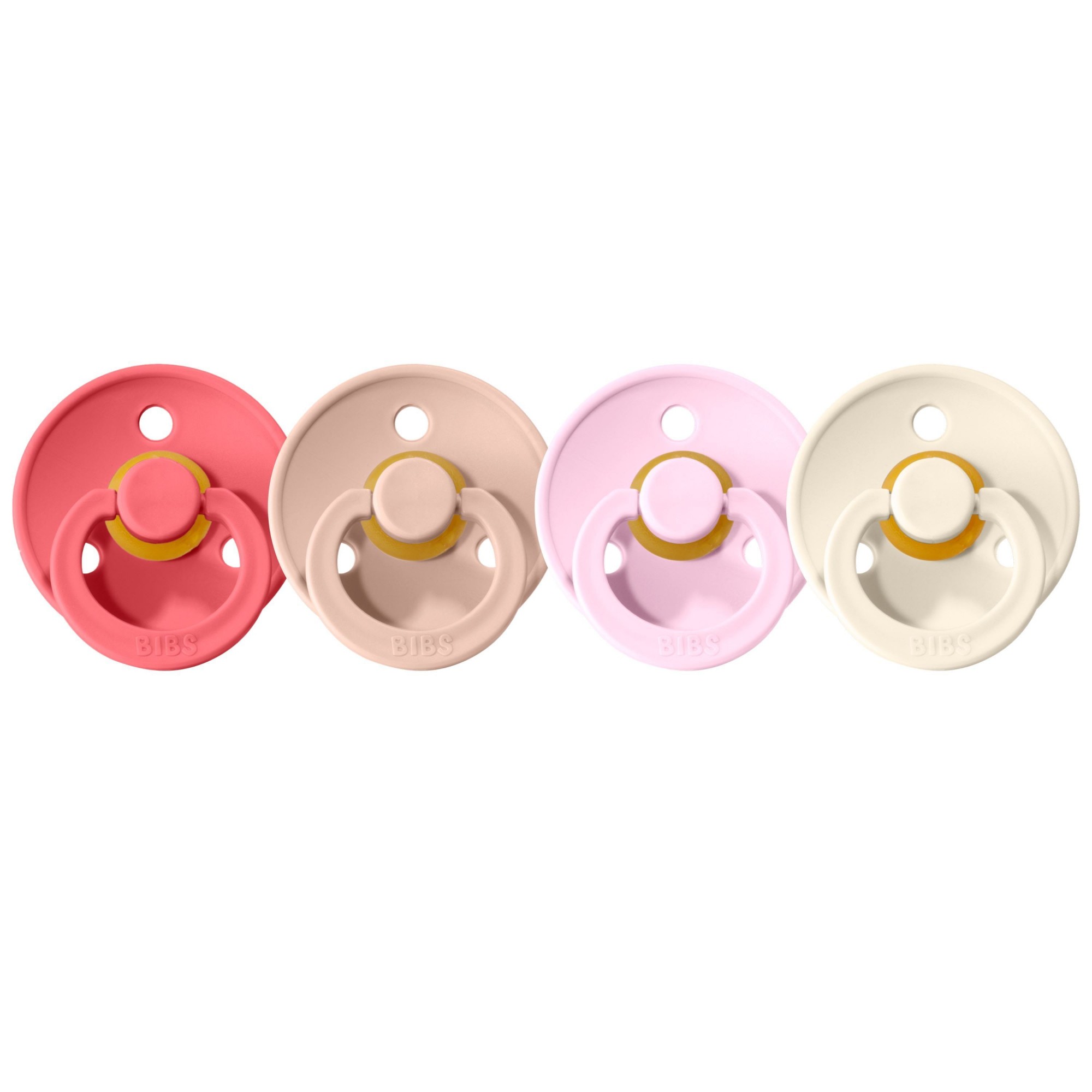 

Пустышка BIBS Coral+Blush и Baby Pink+Ivory 0-6 мес. 4 шт.